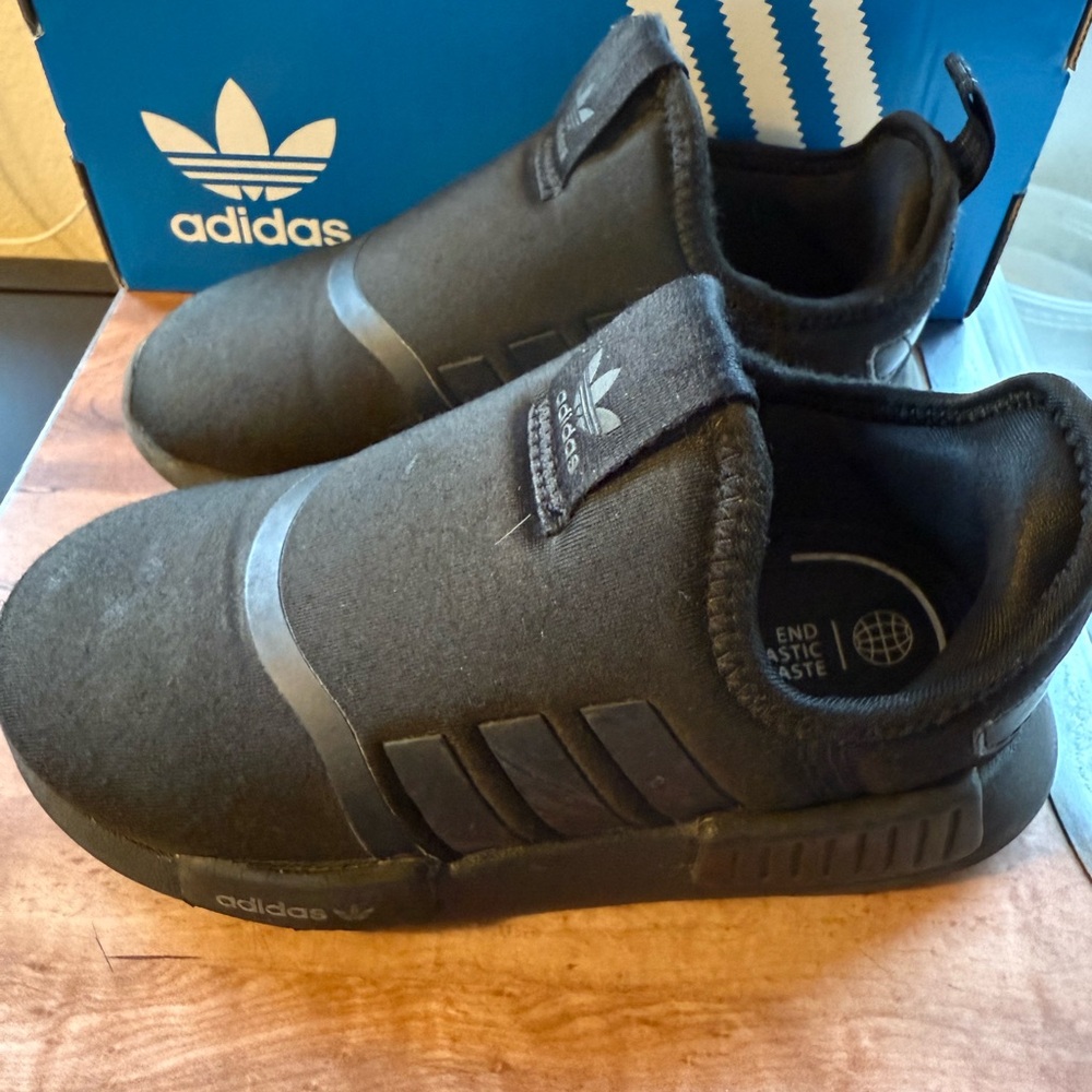 Adidas Kids Black Slip-On Sneakers